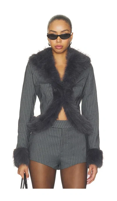 Afrm Clarra Jacket In Gray