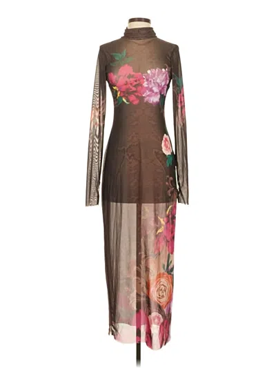 Pre-owned Afrm Cocktail Dress In Brown