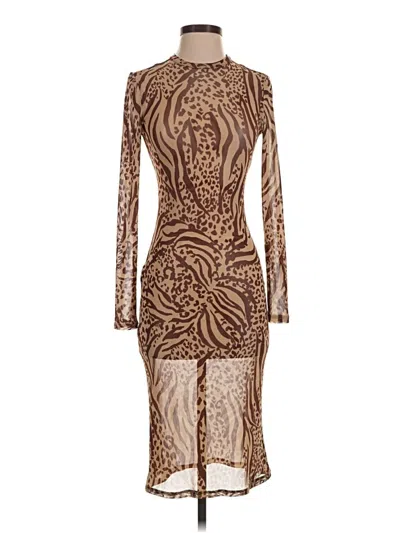 Pre-owned Afrm Cocktail Dress In Brown