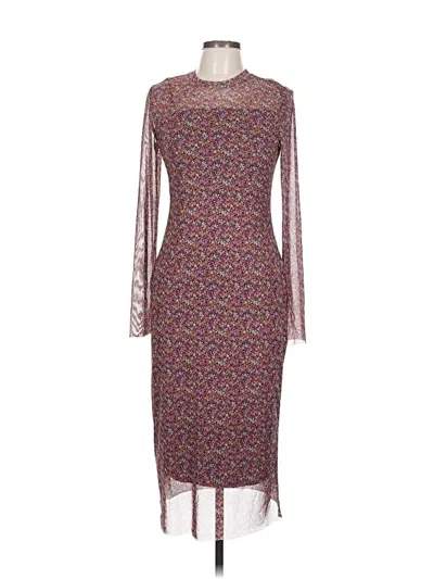 Pre-owned Afrm Cocktail Dress In Burgundy