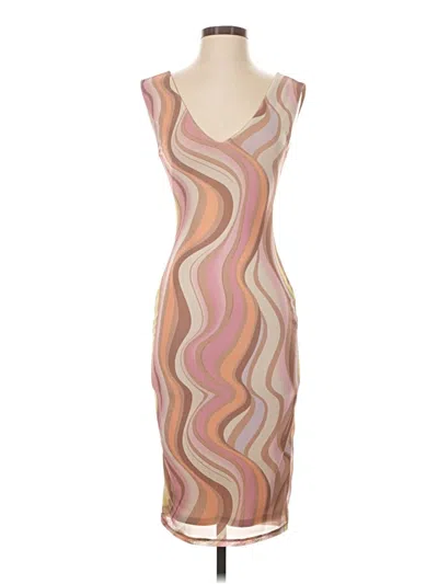 Pre-owned Afrm Cocktail Dress In Tan