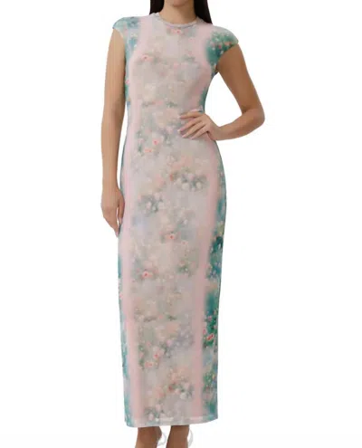 Afrm Cody Dress In Placement In Fog