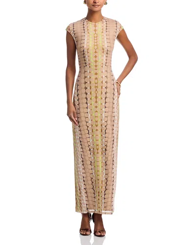 Afrm Cody Dress In Tonal Dot In Multi