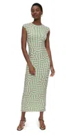 Afrm Cody Dress Mint Plaid