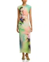 Afrm Cody Floral T Shirt Maxi Dress In Sunbeam Floral