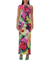 Afrm Cody Tee Maxi Dress In Spray Floral