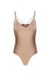 Afrm Cole Bodysuit In Sienna In Gold