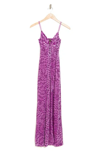 Afrm Cullen Wave Dress In Violet Wave