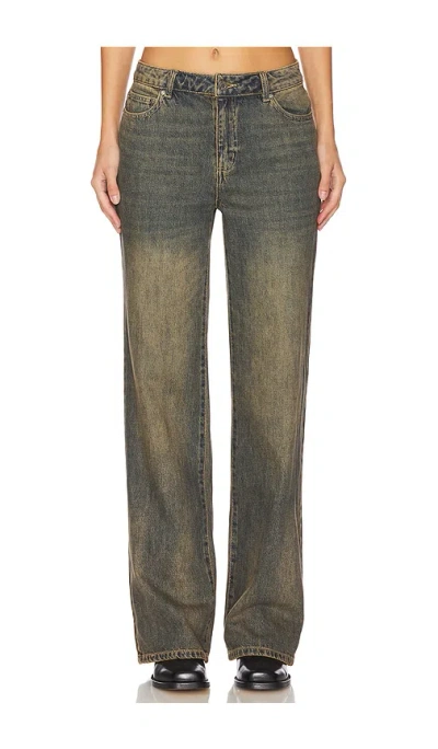 Afrm Dawson Jeans In Tinted Grunge Wash