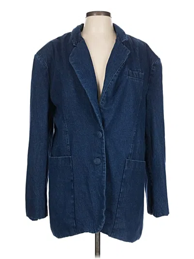 Pre-owned Afrm Denim Jacket In Blue