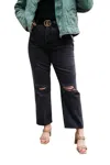 Afrm Dex Boyfriend Jeans In Washed Black In Black