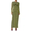 Afrm Didi Long Sleeve Mesh Maxi Dress