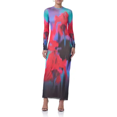 chinese dress ladies AFRM Women's Paola Crewneck Semi Sheer Dress with Mesh Slip, Fall Animal,  XXS at Amazon Women's Clothing store