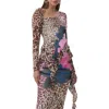 Afrm Doris Ruffle Asymmetric Mesh Top In Multi