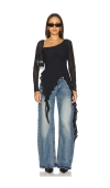Afrm Doris Top In 黑色