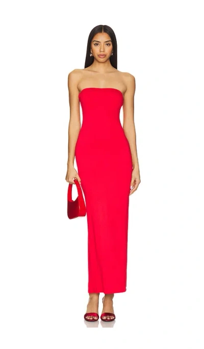 Afrm Dunn Dress In Risky Red