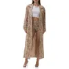 Afrm Earhart Snakeskin Print Trench Coat In Multi