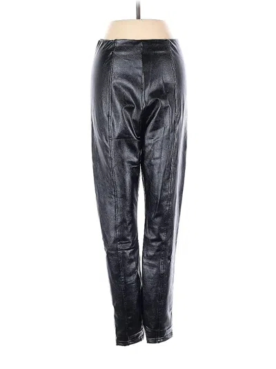 Pre-owned Afrm Faux Leather Pants In Black