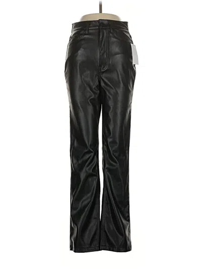 Pre-owned Afrm Faux Leather Pants In Black