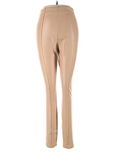 Pre-owned Afrm Faux Leather Pants In Tan