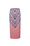 Afrm Felix Mesh Midi Skirt In Tan Tie-dye In Red