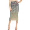 Afrm Felix Print Skirt In Placement Giraffe