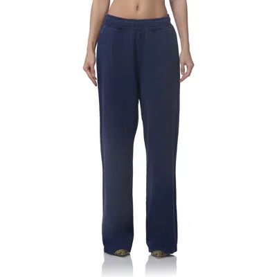 Afrm Finely Cotton Straight Leg Sweatpants In Purple