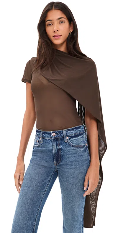 Afrm Fiona Blouse Espresso