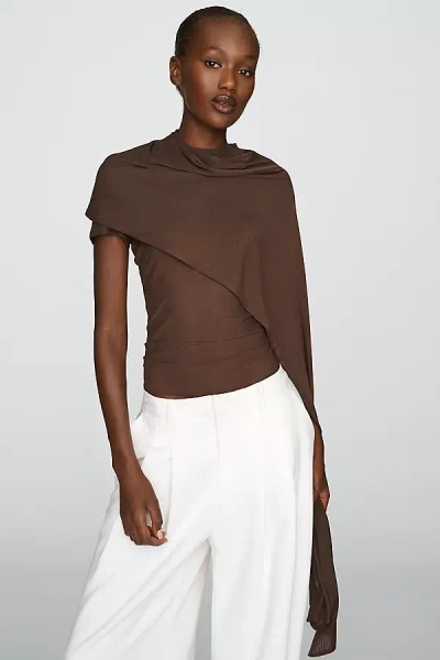 Afrm Fiona Top In Brown