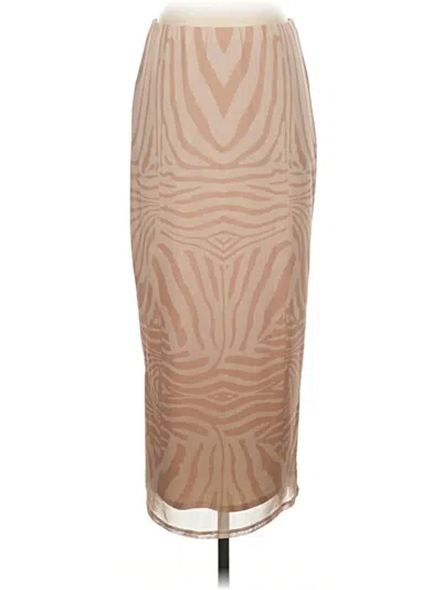 Pre-owned Afrm Formal Skirt In Tan