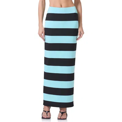 Afrm Franny Stripe Maxi Skirt In Resort Stripe