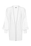 Afrm Fulton Sweater Jacket In Soft Blanc In White