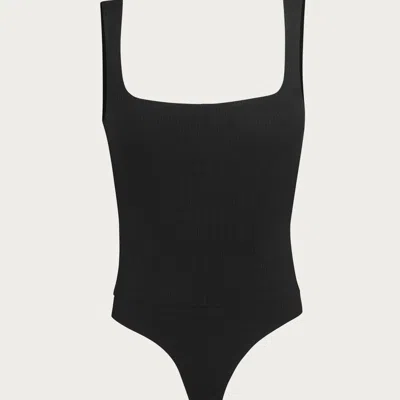 Afrm Gisela Bodysuit In Noir In Black