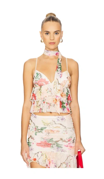 Afrm Gisela Clip Dot Top In Multi