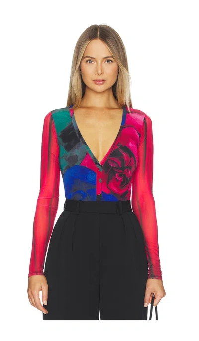 Afrm Harris Bodysuit In Pink