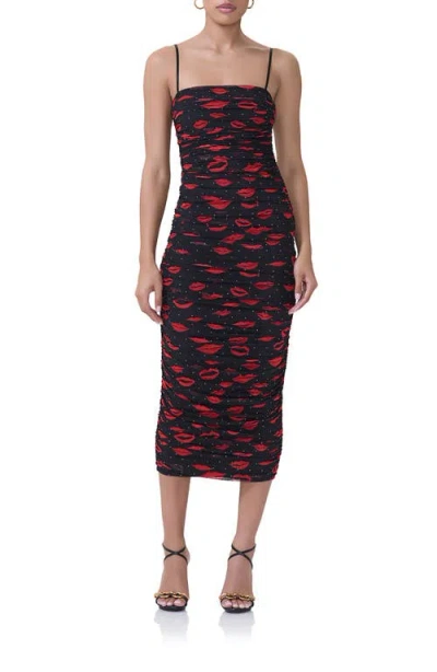 knee length dresses for ladies hazel-dress-chocolate-halo-dot  AFRM