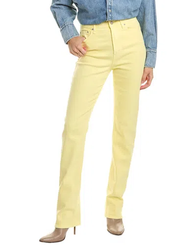 AFRM HESTON CANARY YELLOW HIGH-RISE STRAIGHT LEG JEAN