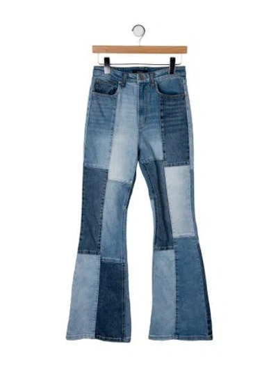 Pre-owned Afrm High-rise Wide Leg Jeans In Blue
