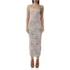 Afrm Indina Floral Mesh Body-con Maxi Dress