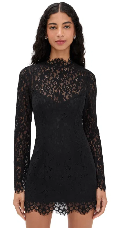 Afrm Irene Dress Noir In Black