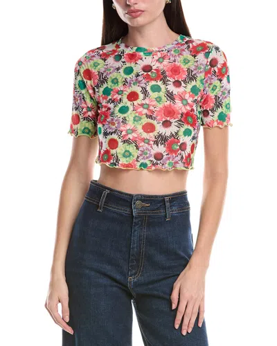 Afrm Isla Crop Mesh T-shirt In Multi