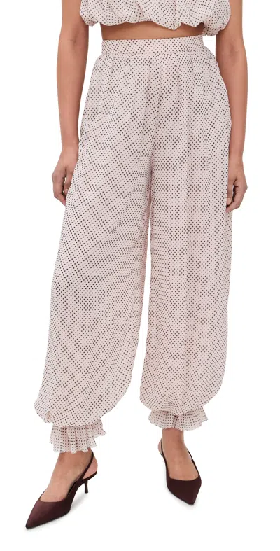 Afrm James Trousers Mauve Pin Dot In Neutral