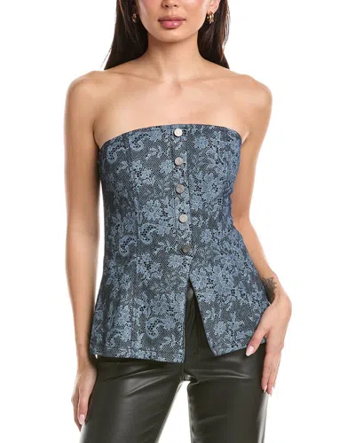Afrm Janie Sailor Bustier Top In Transparent