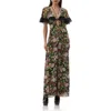 Afrm Jayson Floral Print Lace Maxi Dress In Vintage Floral