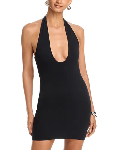 Afrm Karima Halter Neck Mini Dress In Black