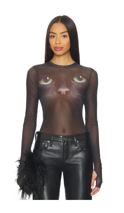 Afrm Kaylee Dew Drop Top In Black