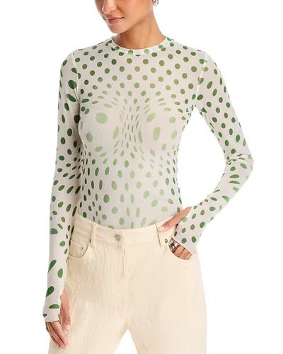 Afrm Kaylee Printed Lace Top In Multi