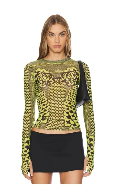 Afrm Kaylee Top In Citrus Petals