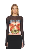Afrm Kaylee Top In Hibiscus Shell