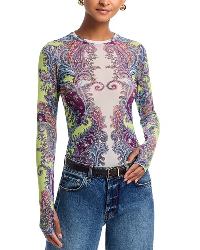 Afrm Kaylee Top In Citrus Paisley In Multi